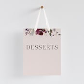 "Fleur" - Small Signs in Blush by Lori Wemple - With Hanging Ribbon (sold separately)