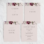"Fleur" - Small Signs in Blush by Lori Wemple - Text Layout Options for Small Signs