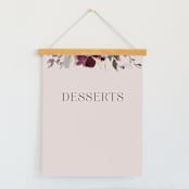 "Fleur" - Small Signs in Blush by Lori Wemple - With Hanging Bar (sold separately)