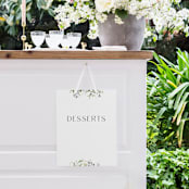 "Fleur" - Small Signs in Lily by Everett Paper Goods - In Use