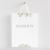 "Fleur" - Small Signs in Lily by Everett Paper Goods - With Hanging Ribbon (sold separately)