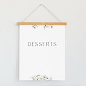 "Fleur" - Small Signs in Lily by Everett Paper Goods - With Hanging Bar (sold separately)