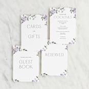 "Sweeping Vine" - Small Signs in Periwinkle by Itsy Belle Studio - Text Layout Options for Small Signs