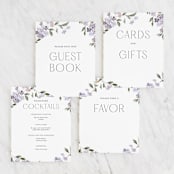 "Sweeping Vine" - Small Signs in Periwinkle by Itsy Belle Studio - Text Layout Options for Small Signs