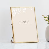 "Everly" - Small Signs in Latte by Kristie Kern - In Brass Geometric Frame (sold separately)