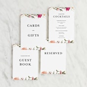 "Lush" - Small Signs in Magenta by Susan Moyal - Text Layout Options for Small Signs