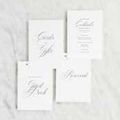 "Empire" - Small Signs in Dusty Blue by Jennifer Postorino - Text Layout Options for Small Signs