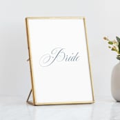 "Empire" - Small Signs in Dusty Blue by Jennifer Postorino - In Brass Geometric Frame (sold separately)