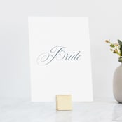 "Empire" - Small Signs in Dusty Blue by Jennifer Postorino - With Brushed Gold Holder (sold separately)