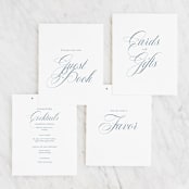 "Empire" - Small Signs in Dusty Blue by Jennifer Postorino - Text Layout Options for Small Signs