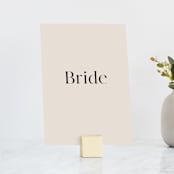"Little party big love" - Small Signs in Noir by Jessica Corliss - With Brushed Gold Holder (sold separately)