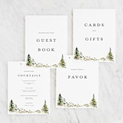 "Great Outdoors" - Small Signs in Forest by Petra Kern - Text Layout Options for Small Signs