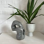 "Twist" - Commissioned Original Sculpture in gray by Nina Leth