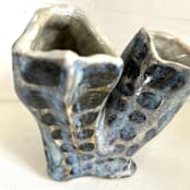 "Two cylinder vase" - Commissioned Original Sculpture in multicolorassorted-colors by Nina Leth