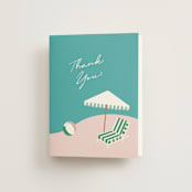 "Last Splash Pool Party" - Bachelorette Party Thank You Cards in Petal by Becky Nimoy - Front