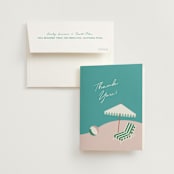 "Last Splash Pool Party" - Bachelorette Party Thank You Cards in Petal by Becky Nimoy - Card with Envelope