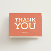 "Nash Bash" - Bachelorette Party Thank You Cards in Coral by Cindy Reynolds - Front
