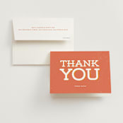 "Nash Bash" - Bachelorette Party Thank You Cards in Coral by Cindy Reynolds - Card with Envelope