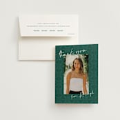 "Getaway" - Bachelorette Party Thank You Cards in Jade by Jenna Holcomb - Card with Envelope