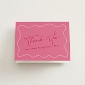 "Pink" - Bachelorette Party Thank You Cards in Rouge by chocomocacino - Front