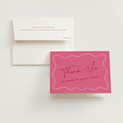 "Pink" - Bachelorette Party Thank You Cards in Rouge by chocomocacino - Card with Envelope