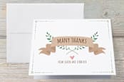"Natural Romance" - Engagement Party Thank You Cards in Chocolate by Jennifer Bianchi - Front