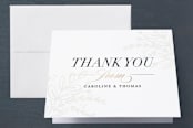 "Soft Bouquet" - Engagement Party Thank You Cards in Taupe by Jessica Williams - Front