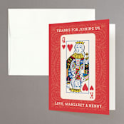 "Lucky in Love" - Engagement Party Thank You Cards in Hearts by Paper Sun Studio - Front
