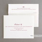 "wavy oval" - Engagement Party Thank You Cards in Wine by Cass Loh - FREE Recipient Addressing