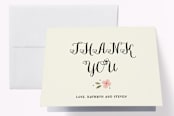 "Beginning" - Engagement Party Thank You Cards in Blush by Susan Brown - Front