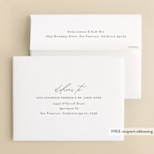 "Golden Ring" - Engagement Party Thank You Cards in Champagne by Nicoletta Savod - FREE Recipient Addressing