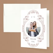 "Glam" - Engagement Party Thank You Cards in Pearl by Summer Winkelman - Front