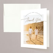 "Scripted snapshot" - Engagement Party Thank You Cards in Lily by Creo Study - Front