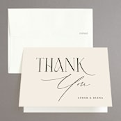 "A Toast" - Engagement Party Thank You Cards in Dune by Christie Garcia - Front