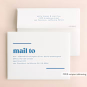"News" - Engagement Party Thank You Cards in Cerulean by Kristie Kern - FREE Recipient Addressing