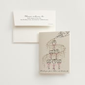 "Sparkling Champagne Tower" - Engagement Party Thank You Cards in Petal by Jackie Crawford - Card with Envelope