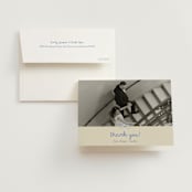 "Pastel Bow" - Engagement Party Thank You Cards in Lilac by Stephanie Heinrich Godbout - Card with Envelope