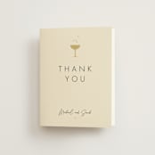 "A Little Shindig" - Engagement Party Thank You Cards in Champagne by mo kelley - Front