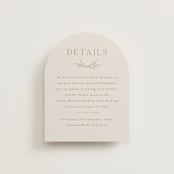 "Emblem" - Direction Cards in Champagne by Everett Paper Goods - Front