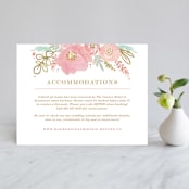"Floral Vignette" - Direction Cards in Brass by Kristen Smith - Front