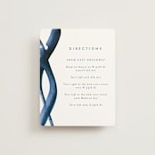 "Wedded Watercolor" - Direction Cards in Ocean by Mary Gaspar - Front