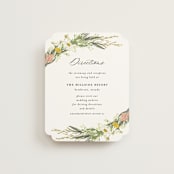 "Organic Florals" - Direction Cards in Blush by Susan Moyal - Front