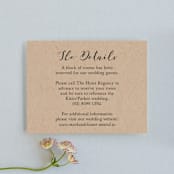 "Wedding Stamp" - Direction Cards in Kraft by Hudson meet Rose - Front