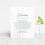 "Palm Layers" - Direction Cards in Palm Frond by Jill Means - Front