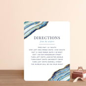"Gilt Agate" - Direction Cards in Navy by Kaydi Bishop - Front
