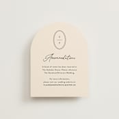 "Script and Monogram" - Direction Cards in Sand by Carolyn MacLaren - Front