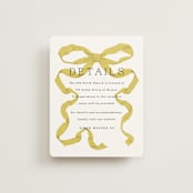 "Antique Ribbon" - Direction Cards in Citrine by Olivia Kanaley Inman - Front
