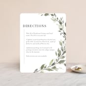 "Watercolor Wreath" - Direction Cards in Linen by Katrina Crouch - Front