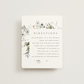 "Wildflower Garden" - Direction Cards in Lace by Hannah Williams - Front