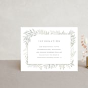 "Dear Greenery" - Direction Cards in Eucalyptus by Hooray Creative - Front